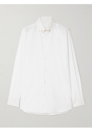 Loro Piana - Thea Embellished Cotton Oxford Shirt - White - IT36,IT38,IT40,IT42,IT44,IT46,IT48,IT50