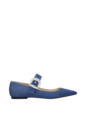 Jimmy Choo Blue Fabric Ballet Flats - EU38/US8