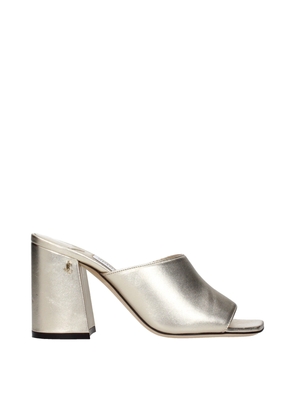 Jimmy Choo Gold Leather Platforms - EU35/US5