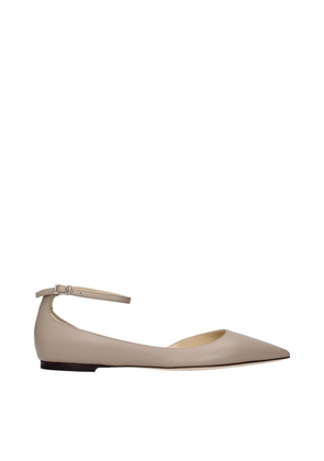 Jimmy Choo Gray Leather Ballet Flats - EU36.5/US6.5