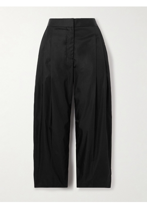 Alaïa - Taffeta Pleated Tapered Pants - Black - FR 34,FR 36,FR 38,FR 40,FR 42,FR 44