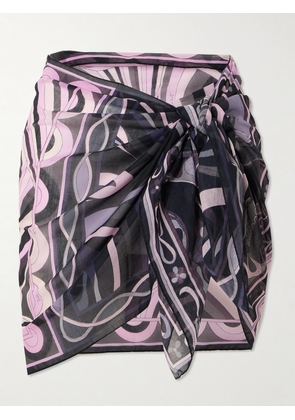 PUCCI - Printed Cotton-voile Pareo - Multi - One size