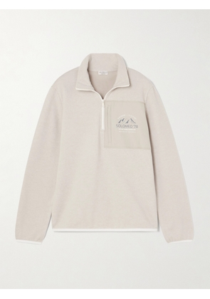 Brunello Cucinelli - Printed Shell-trimmed Cashmere-blend Sweatshirt - Neutrals - xx small,x small,small,medium,large,x large