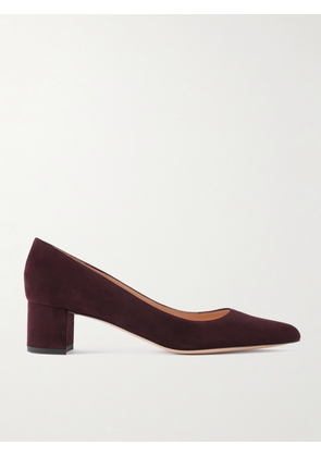 Gianvito Rossi - Piper 45 Suede Pumps - Burgundy - IT35,IT36,IT36.5,IT37,IT37.5,IT38,IT38.5,IT39,IT39.5,IT40,IT40.5,IT41,IT41.5,IT42
