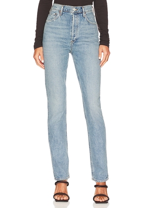 AGOLDE Freya High Rise Slim Jeans in Blue. Size 32. Also in 33.