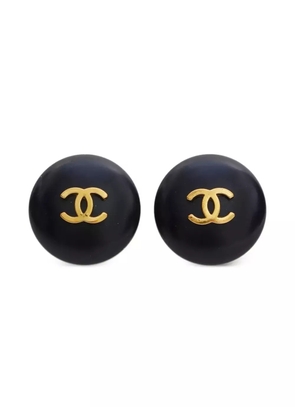 CHANEL Pre-Owned 1995 CC mark clip-on earrings - Black