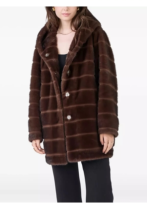 Giovanni Paris Britany hooded coat - Brown