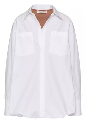 Valentino Garavani layered cotton-poplin shirt - White