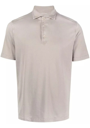 Fedeli plain cotton polo shirt - Grey
