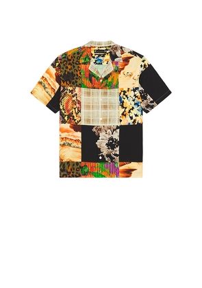 ALLSAINTS Patche Short Sleeve Shirt in Black. Size L. Also in S.