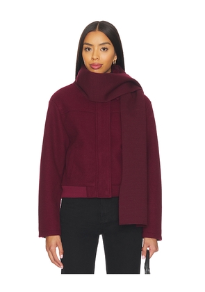 ALL THE WAYS Rissa Scarf Coat in Burgundy. Size L. Also in M, S, XL, XS, XXS.