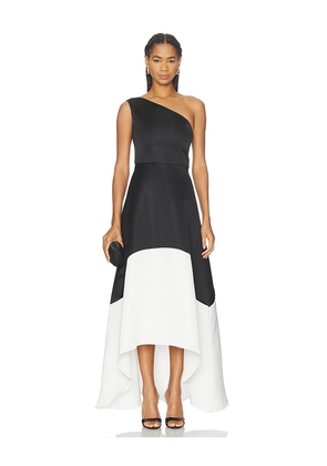 ELLIATT Sorrel Gown in Black,White. Size L. Also in M, S, XS.