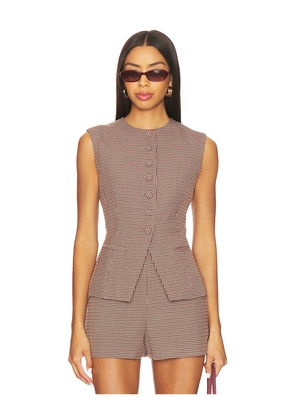 ASTR the Label Gisselle Vest in Brown. Size M. Also in L, XS.