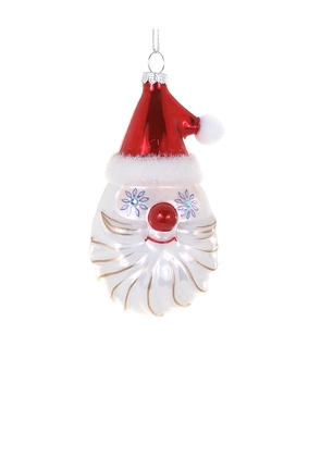 Cody Foster & Co Vintage Retro Santa Ornament in White.