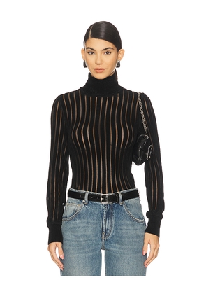 Blumarine Turtleneck Knit Sweater in Black. Size L. Also in M, S, XS.