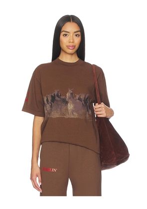 Darlin Wild Horse Tee in Brown. Size L. Also in M, S, XL, XS.