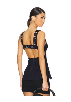 Free People Decked In Shine Top in Black. Size L. Also in M, S.