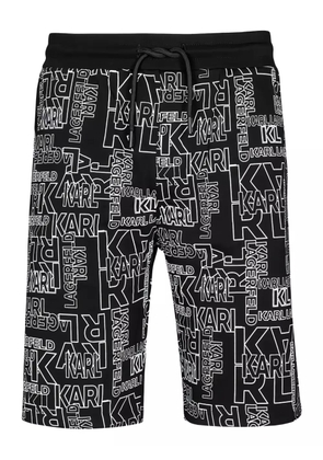 Karl Lagerfeld logo sweat shorts - Black