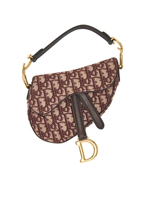 FWRD Renew Dior Trotter Oblique Mini Saddle Bag in Red.