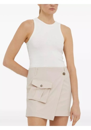 HERSKIND pocket-wrap mini skirt - Neutrals