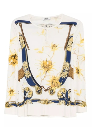 Hermès Pre-Owned 1980s silk blouse - Ivory