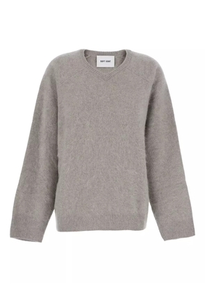Soft Goat brushed round-neck sweater - Neutrals