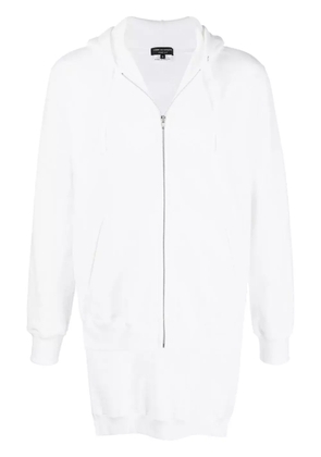Comme des Garçons Homme Plus asymmetric-hem hoodie - White