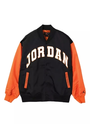 Jordan logo-lettering bomber jacket - Black
