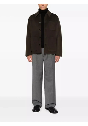 AMARANTO pleat-detail trousers - Grey