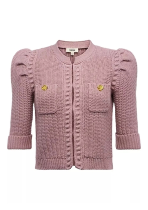 L'Agence puff-sleeve button-detail cardigan - Pink