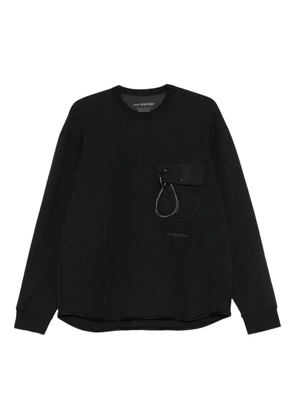and Wander flap-pocket sweatshirt - Black