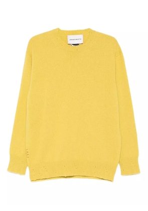 AMARANTO ribbed-trim sweater - Yellow