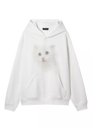 tout a coup kangaroo-pocket hoodie - White