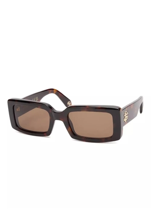 Roberto Cavalli rectangle-frame logo sunglasses - Brown