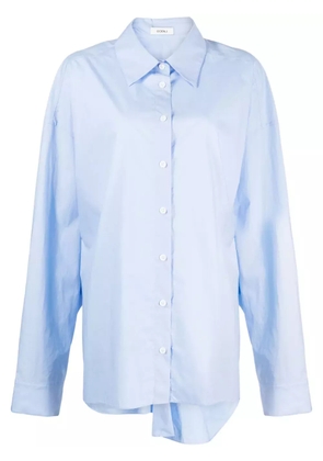 Goen.J twisted-back cotton shirt - Blue