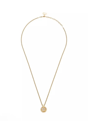Christian Dior Pre-Owned 1970-1990s logo-pendant chain necklace - Gold