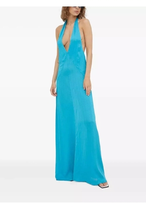 HERSKIND halter-neck backless maxi dress - Blue