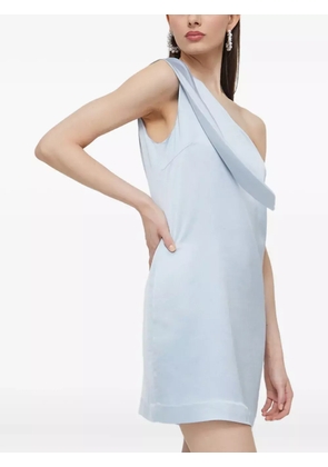 HUGO one-shoulder draped mini dress - Blue