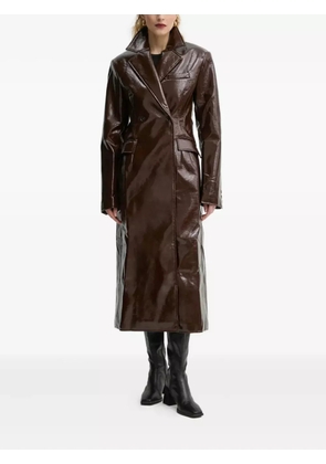 HERSKIND double-breasted collared coat - Brown