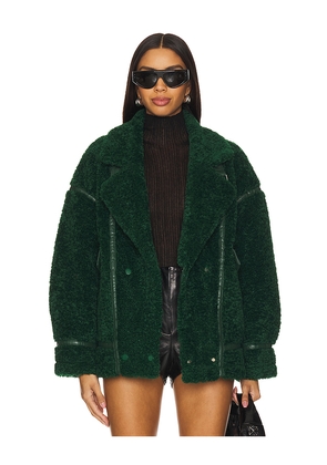 LAMARQUE Badu Faux Fur Jacket in Green. Size S. Also in L, M, XL, XS.