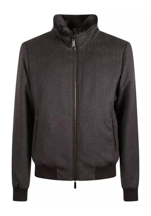 Moorer fur collar jacket - Brown