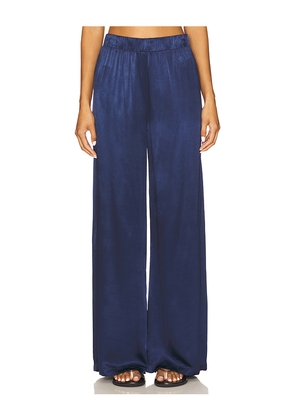 LA Made Call Chill Silky Wide Leg Long Pant in Navy. Size L. Also in M, S, XL, XS.