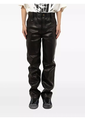 Maison MIHARA YASUHIRO zip-pocket leather trousers - Black