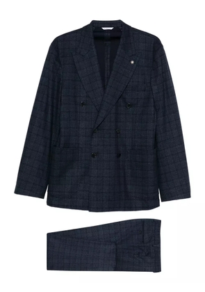 Manuel Ritz Prince of Wales-check suit - Blue