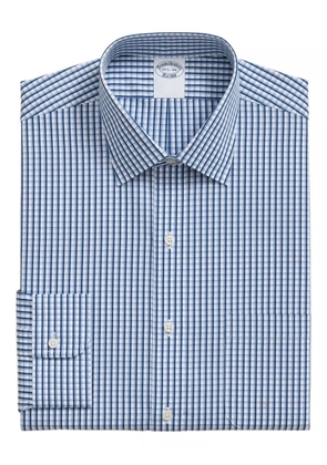 Brooks Brothers checked ainsley collar shirt - Blue