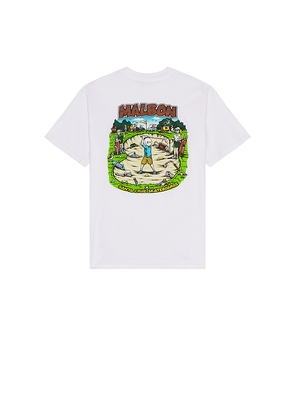 Malbon Golf x Santa Cruz Bermuda Bunker Tee in White. Size L. Also in M, S, XL/1X.