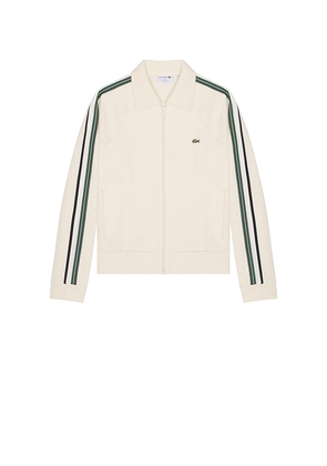 Lacoste Double Face Long Sleeve Zip Up Jacket in Cream. Size 3. Also in 5, 6.