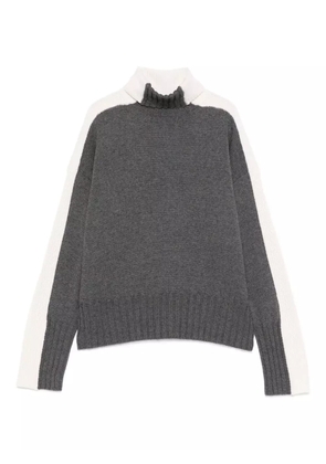 TWINSET roll-neck panelled sweater - Grey