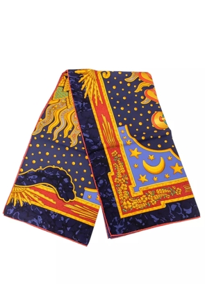 Hermès Pre-Owned 1986-1998 Carpe Diem Silk Scarf 90 scarves - Blue