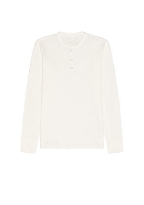 Rag & Bone Classic Henley in White. Size XL. Also in L, M, S.